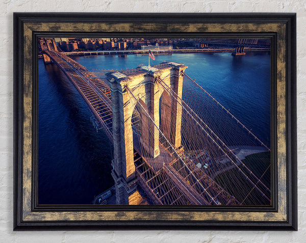 Brooklyn Bridge Above Framed Print