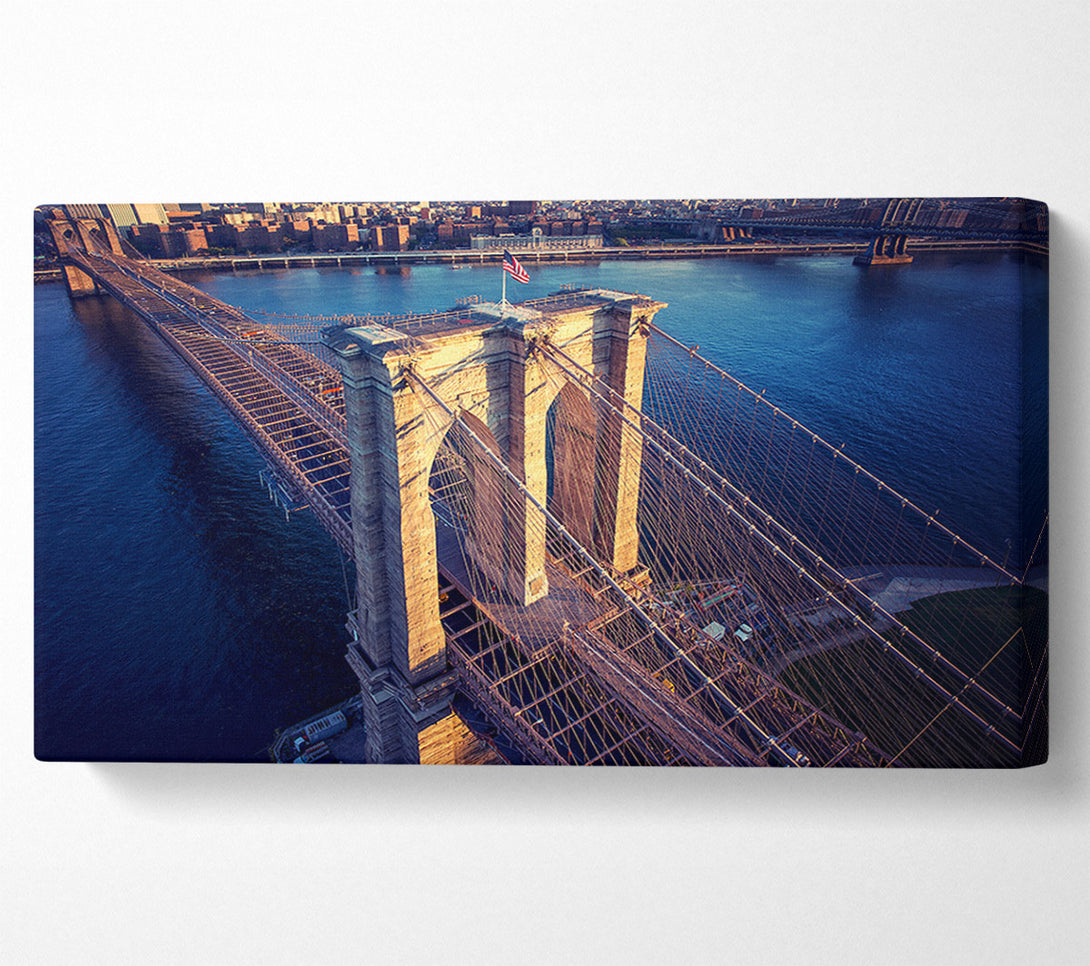  A Canvas Print of Brooklyn Bridge Above Canvas Print