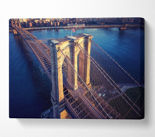  A Canvas Print of Brooklyn Bridge Above Canvas Print