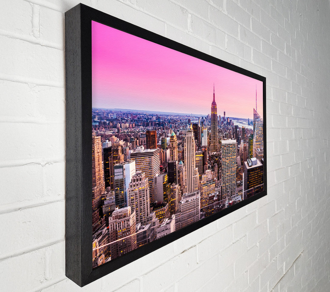  A Canvas Print of City In Pink Canvas Wall Art
