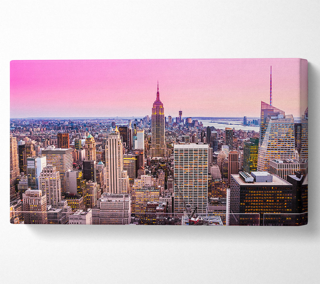  A Canvas Print of City In Pink Canvas Wall Art