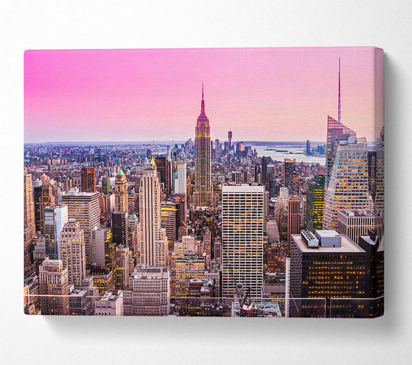  A Canvas Print of City In Pink Canvas Wall Art