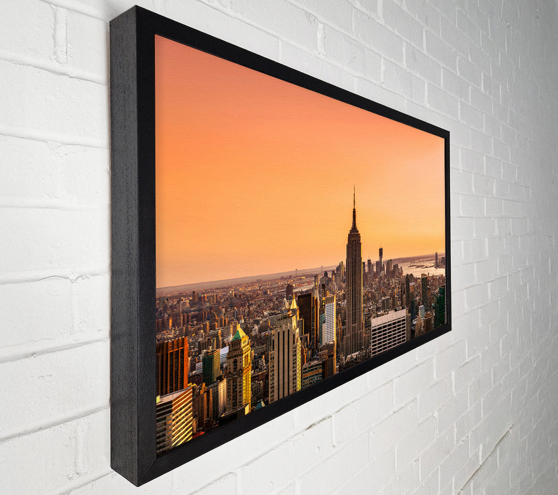  A Canvas Print of Empire State Building Perfect City Sunrise Canvas Print