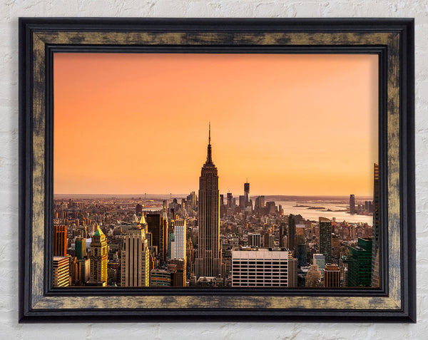 Empire State Building Perfect City Sunrise Framed Print