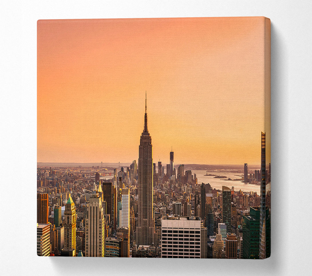  A Canvas Print of Empire State Building Perfect City Sunrise Canvas Print