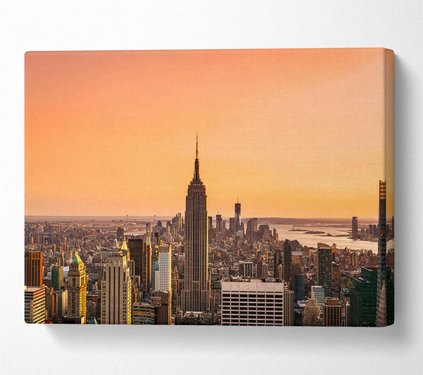  A Canvas Print of Empire State Building Perfect City Sunrise Canvas Print