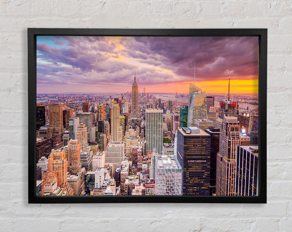 Storm Skies Over NYC Framed Print