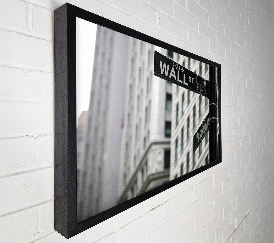  A Canvas Print of Wall Street And Broadway Signs Canvas Print