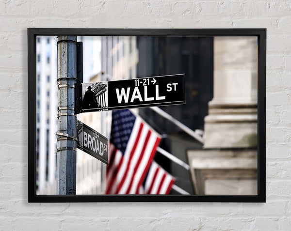 Wall St Framed Print