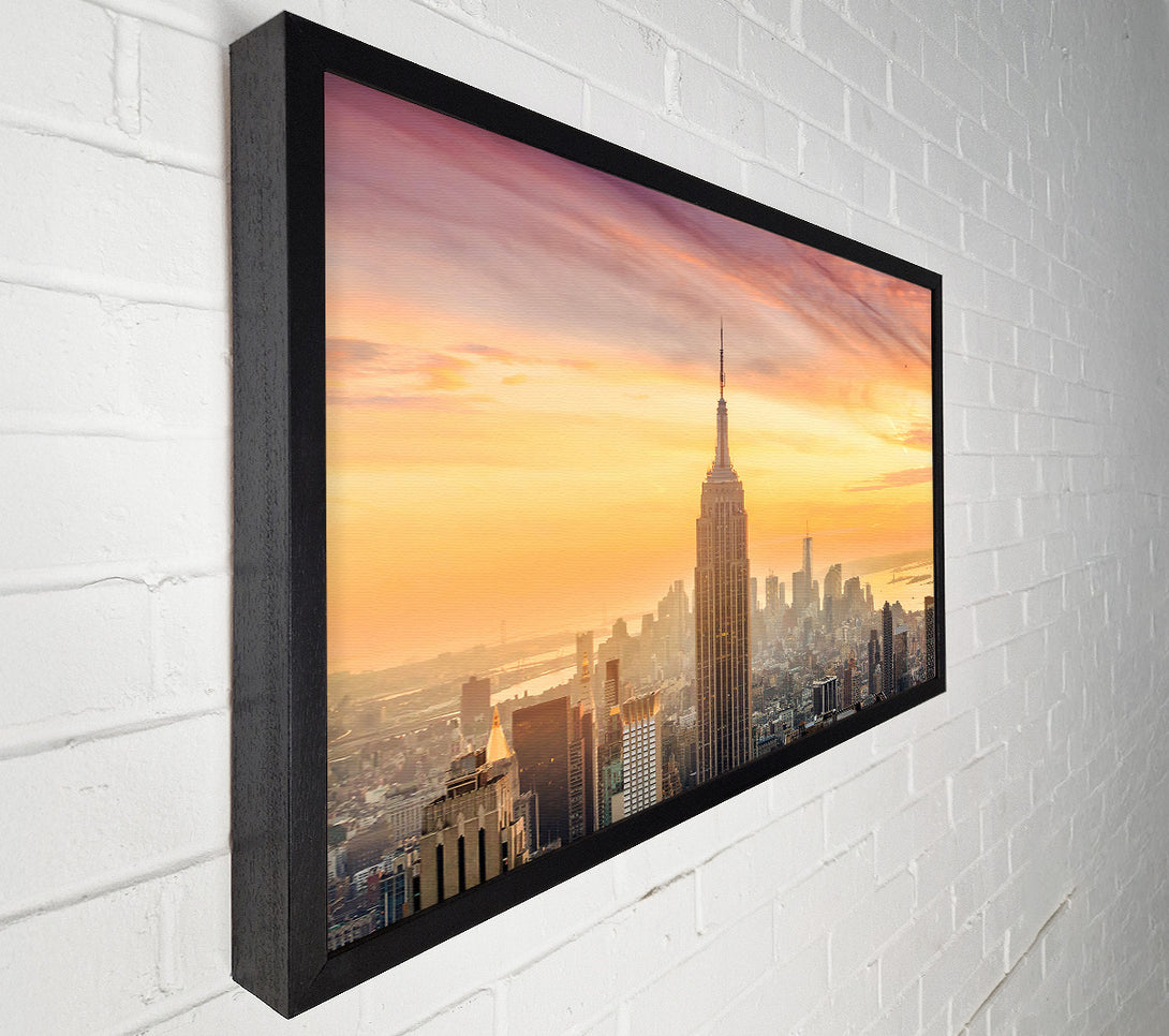  A Canvas Print of Misty Empire State Building Canvas Art