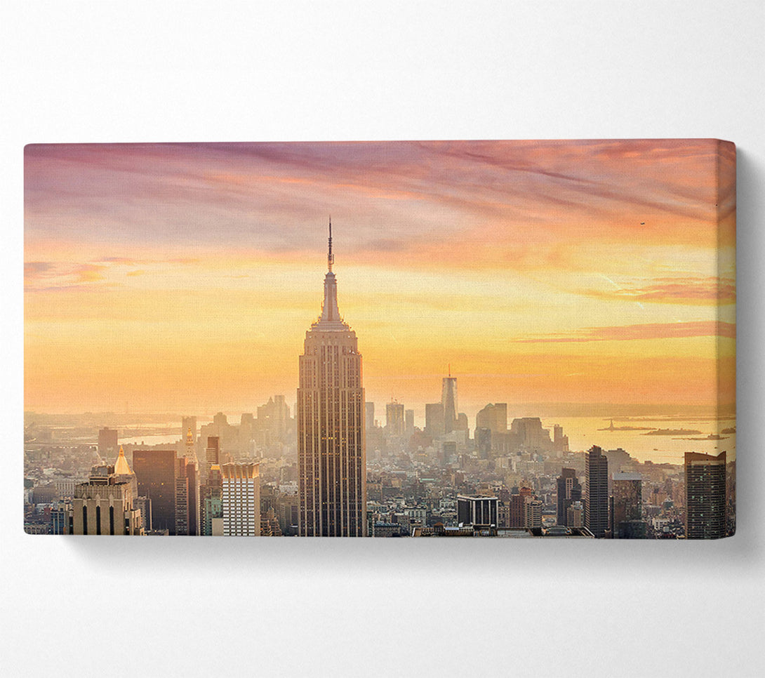  A Canvas Print of Misty Empire State Building Canvas Art