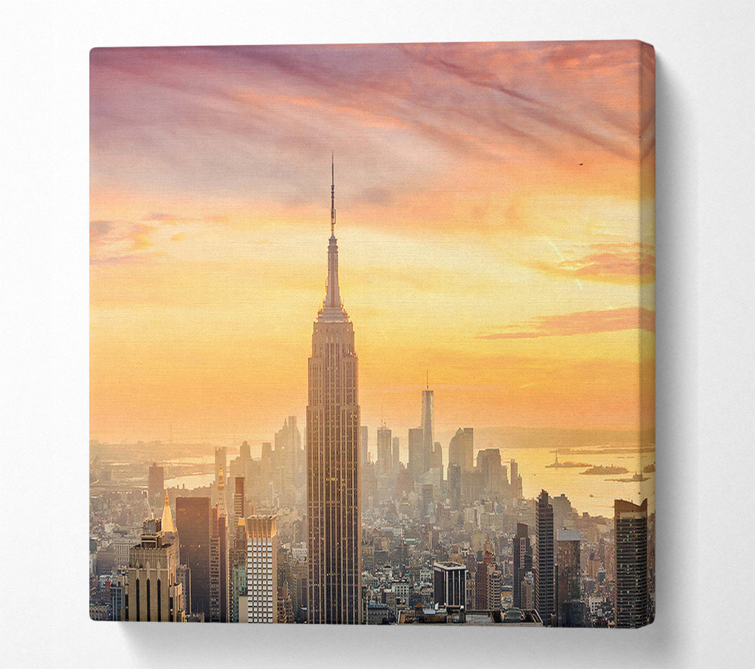  A Canvas Print of Misty Empire State Building Canvas Art