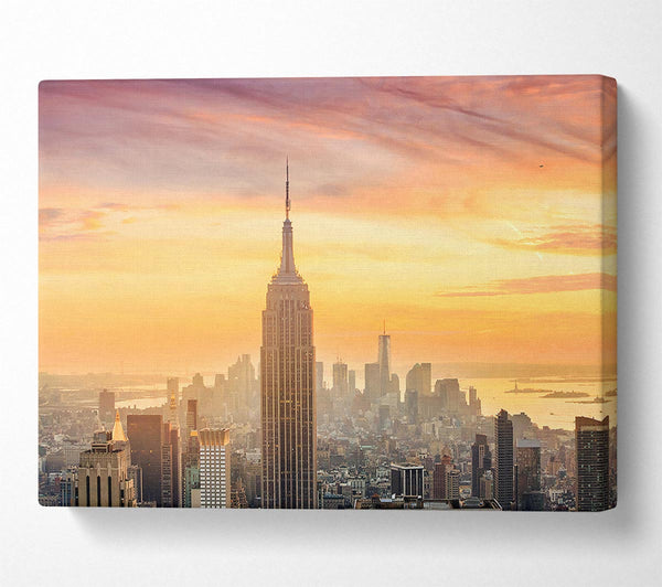  A Canvas Print of Misty Empire State Building Canvas Art