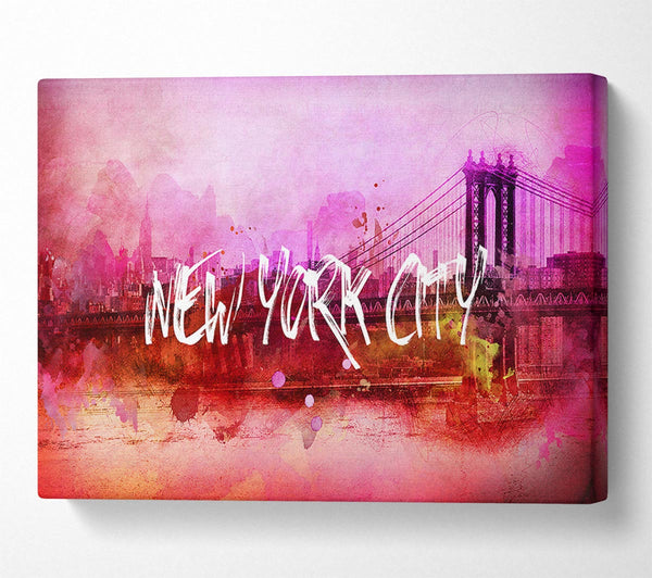  A Canvas Print of Pink NYC Canvas Print