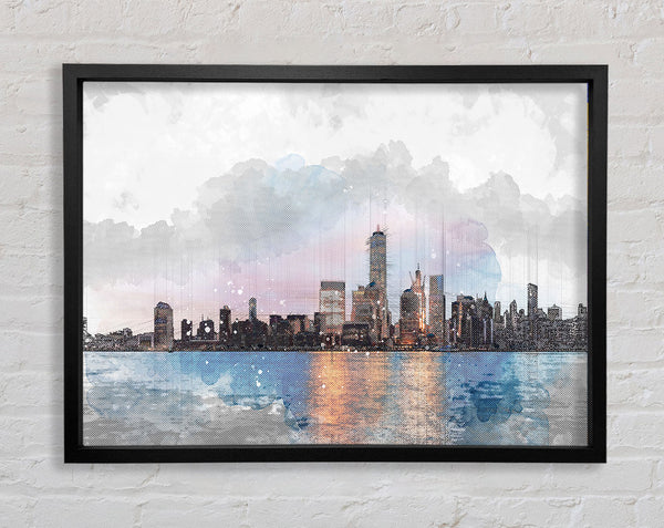 Watercolour NYC Framed Print