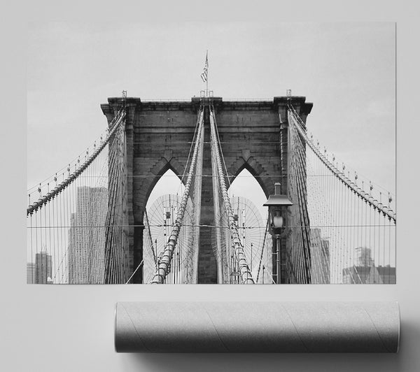 Structure Of Brooklyn Bridge 2 Giclee Print