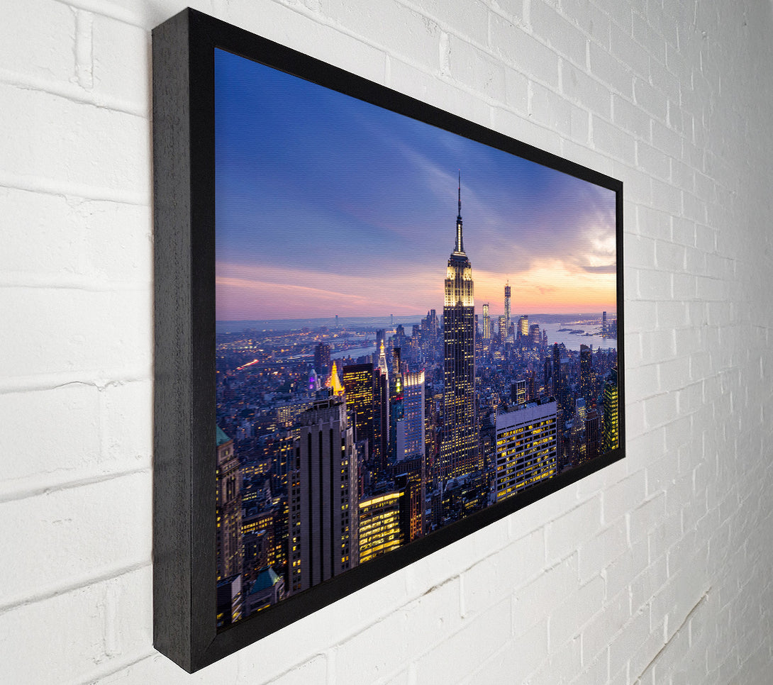  A Canvas Print of Twinkling Lights Of The Big Apple Canvas Wall Art
