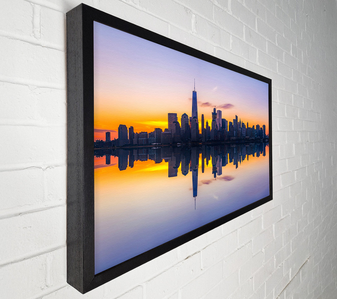  A Canvas Print of Perfect Sunset Reflections Canvas Art