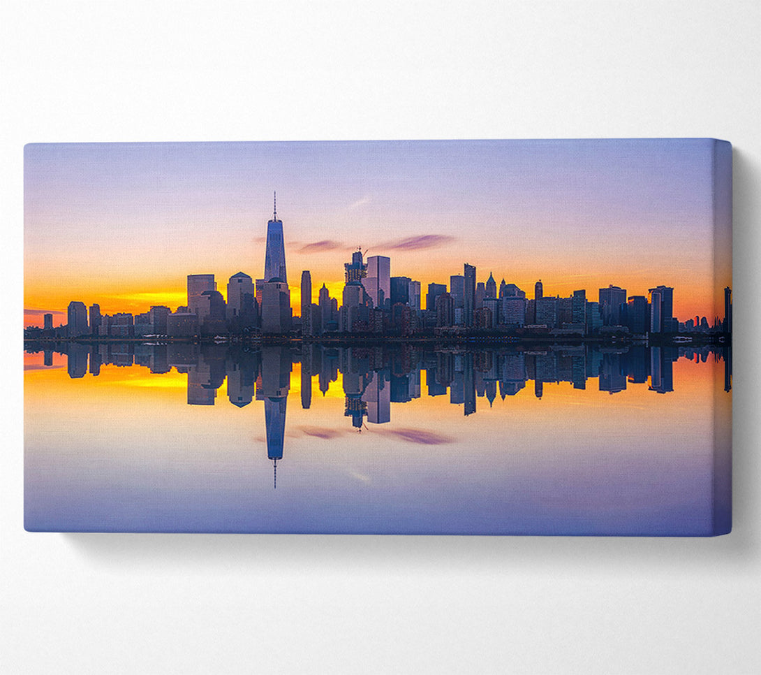  A Canvas Print of Perfect Sunset Reflections Canvas Art