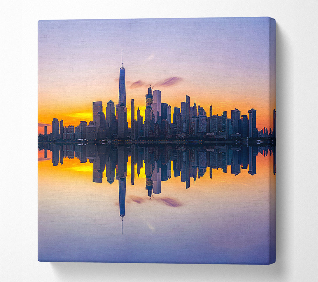  A Canvas Print of Perfect Sunset Reflections Canvas Art