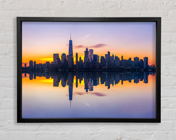 Perfect Sunset Reflections Framed Print