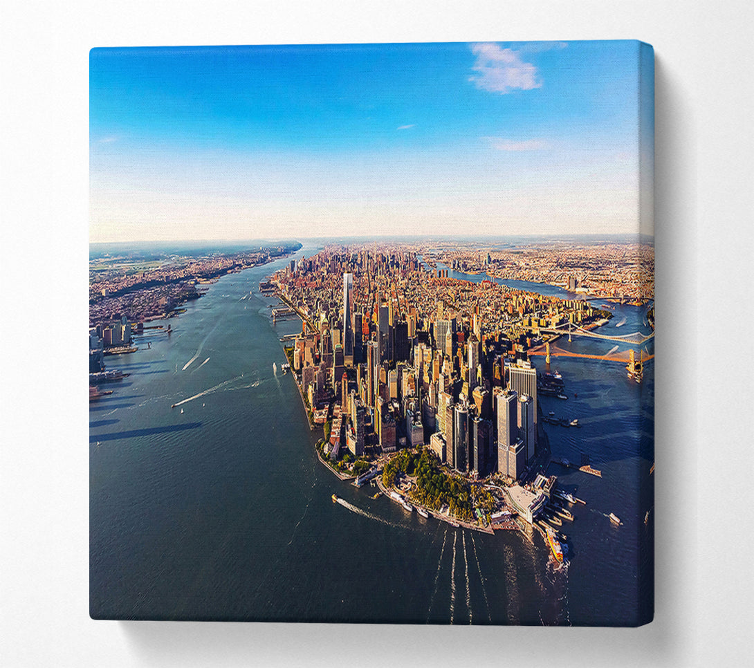  A Canvas Print of The Harbour Around NYC Canvas Print