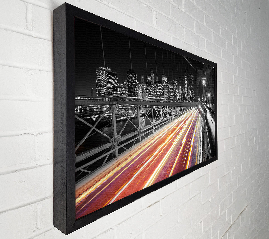  A Canvas Print of Speed Of Light On Brooklyn Bridge 2 Canvas Print