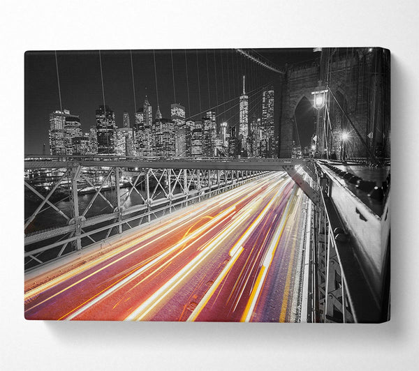  A Canvas Print of Speed Of Light On Brooklyn Bridge 2 Canvas Print