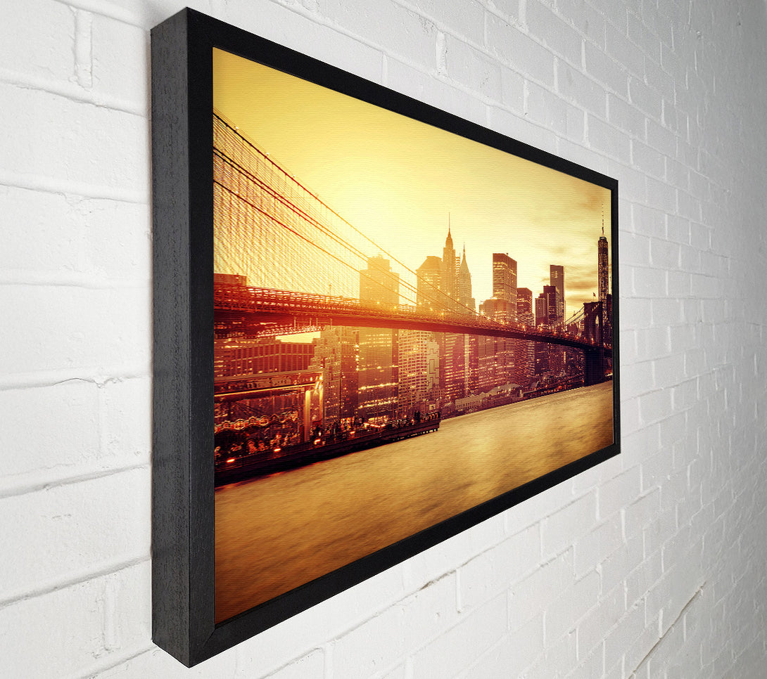  A Canvas Print of Brooklyn Bridge Splendour Canvas Art