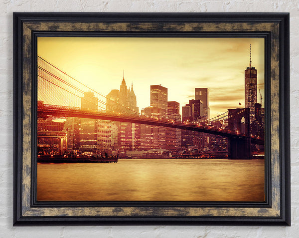 Brooklyn Bridge Splendour Framed Print