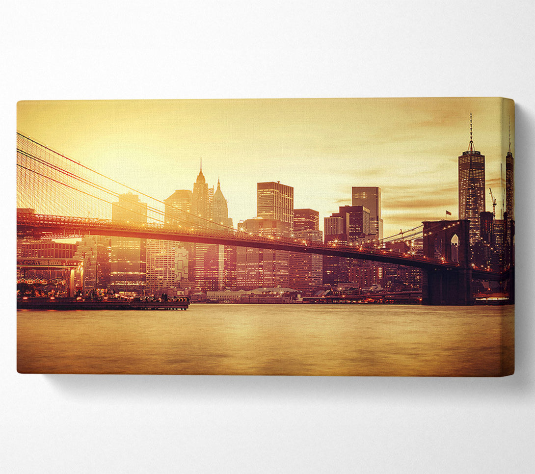  A Canvas Print of Brooklyn Bridge Splendour Canvas Art