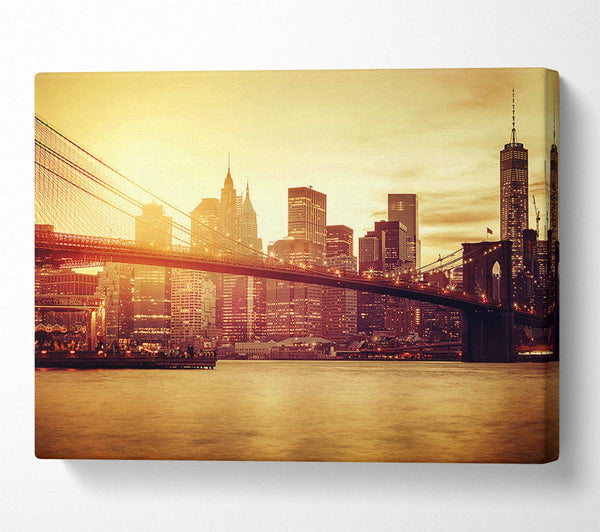  A Canvas Print of Brooklyn Bridge Splendour Canvas Art
