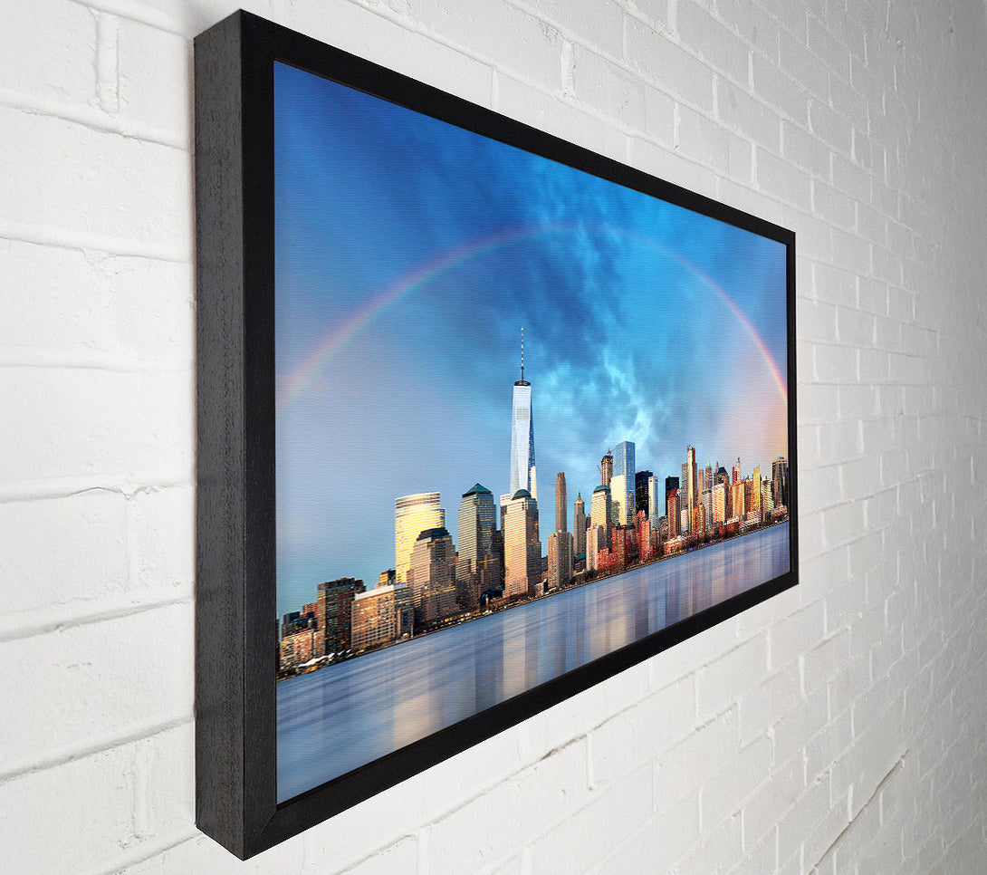  A Canvas Print of Rainbow Over The Big Apple Canvas Wall Art
