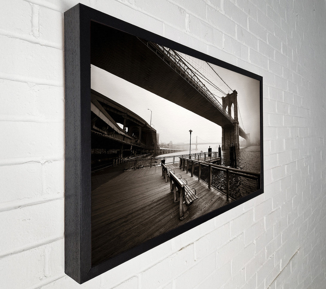 A Canvas Print of Under The Brooklyn Bridge Canvas Art