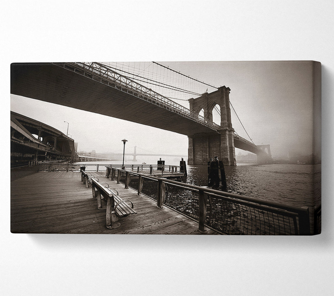  A Canvas Print of Under The Brooklyn Bridge Canvas Art