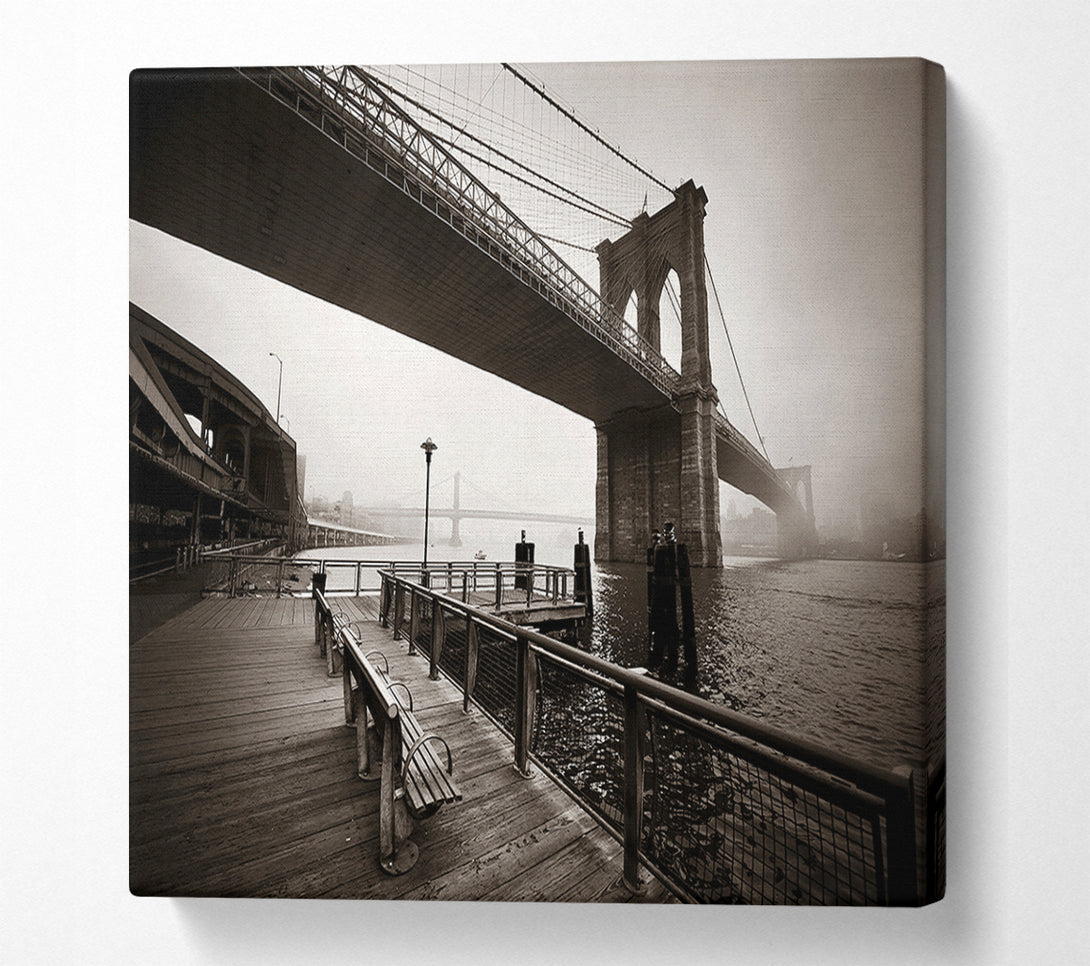  A Canvas Print of Under The Brooklyn Bridge Canvas Art