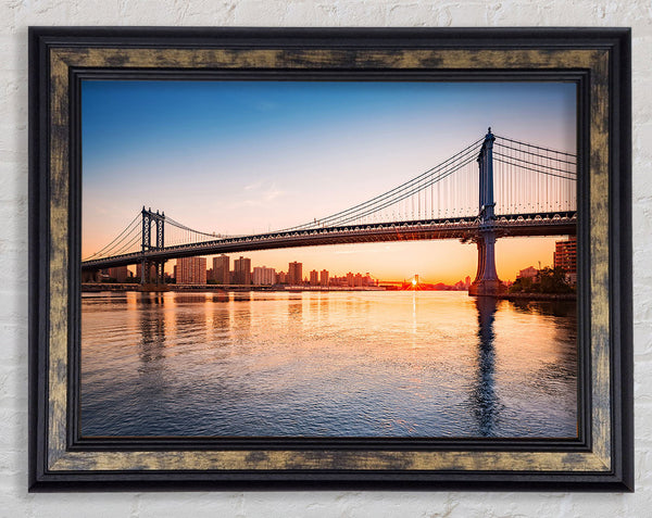 Sunset Bridges Framed Print