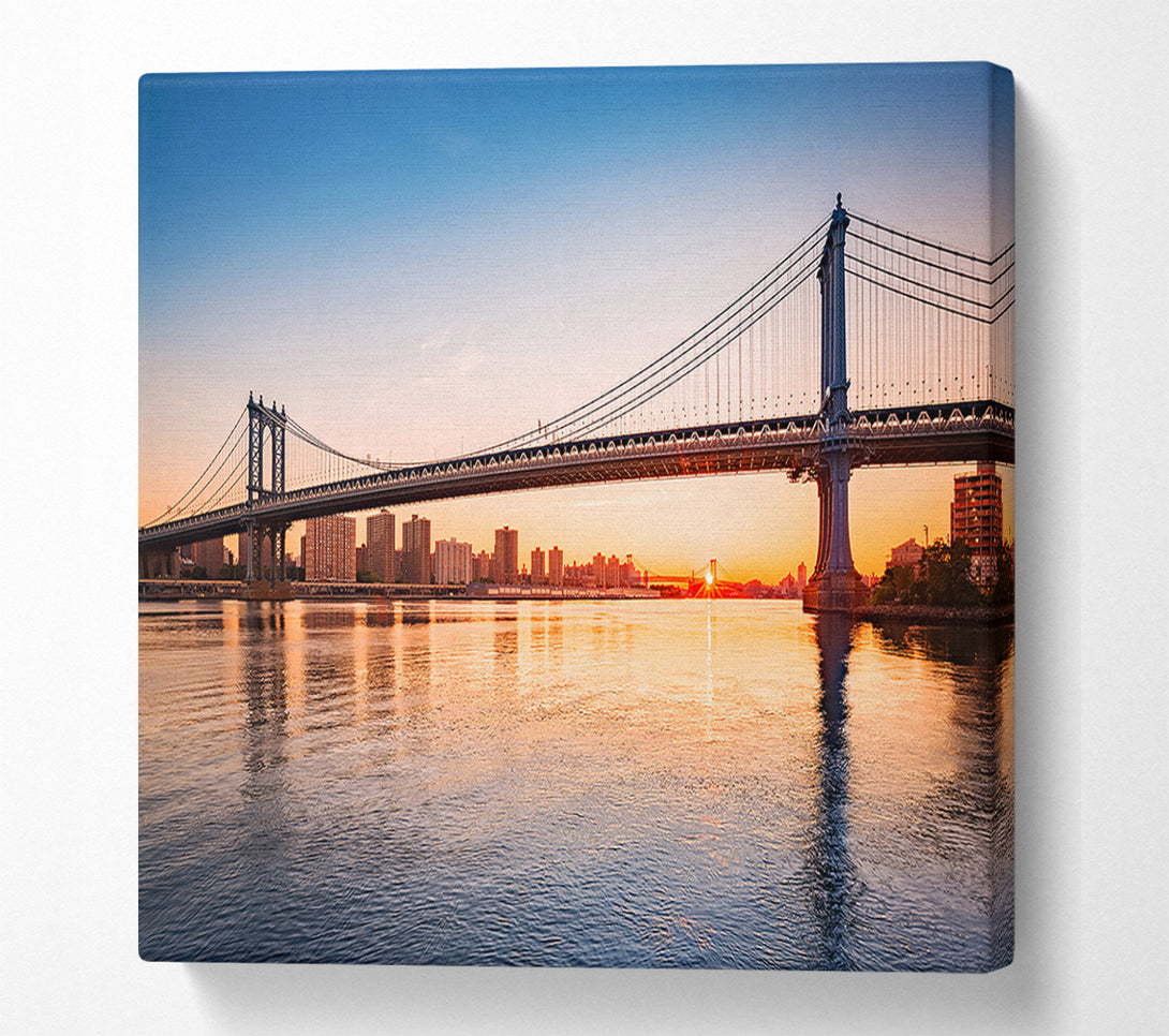  A Canvas Print of Sunset Bridges Canvas Print