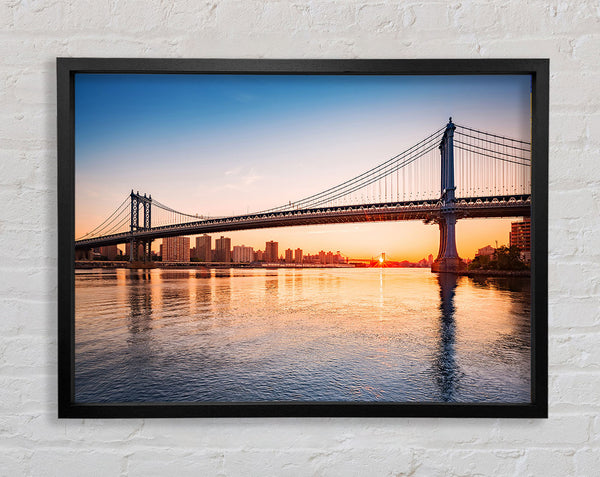 Sunset Bridges Framed Print