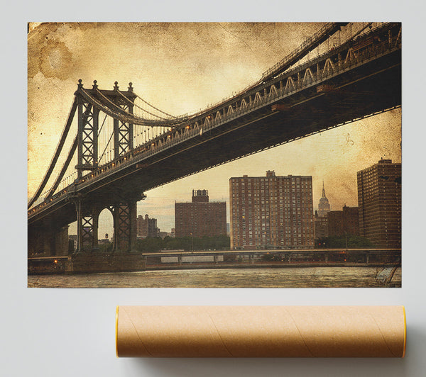 Bridge At Sunset Poster