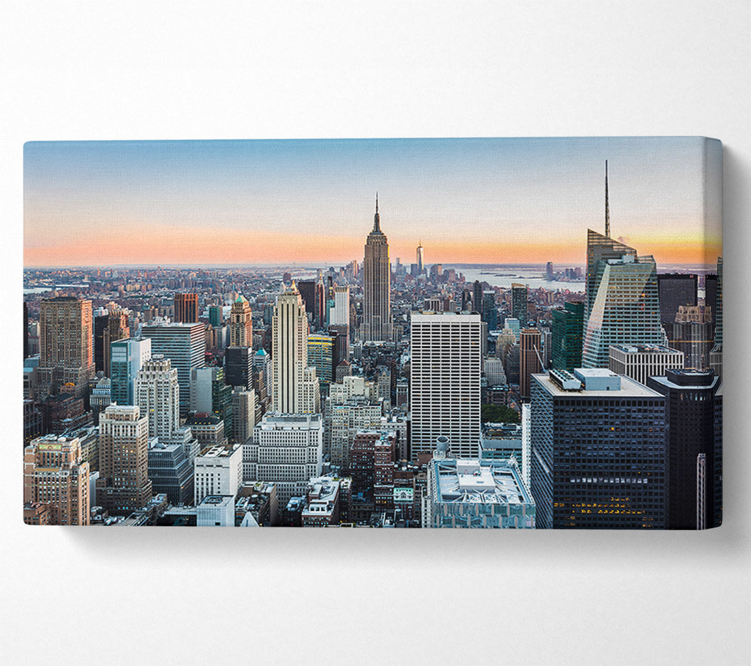  A Canvas Print of East River Through The Big City Canvas Art