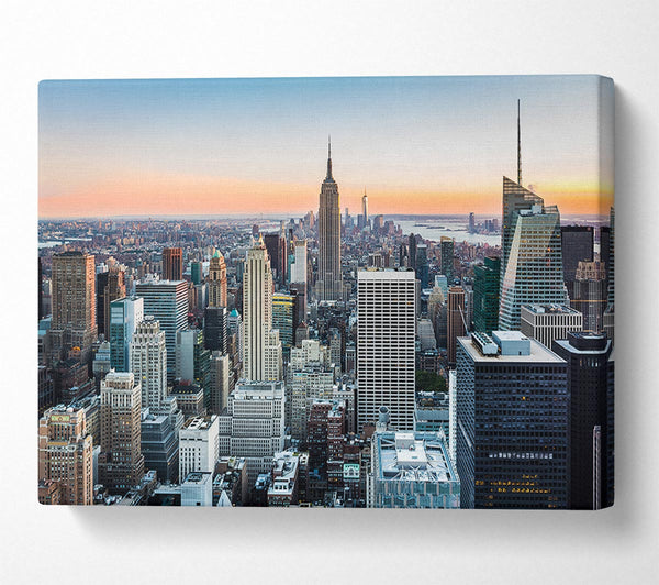  A Canvas Print of East River Through The Big City Canvas Art