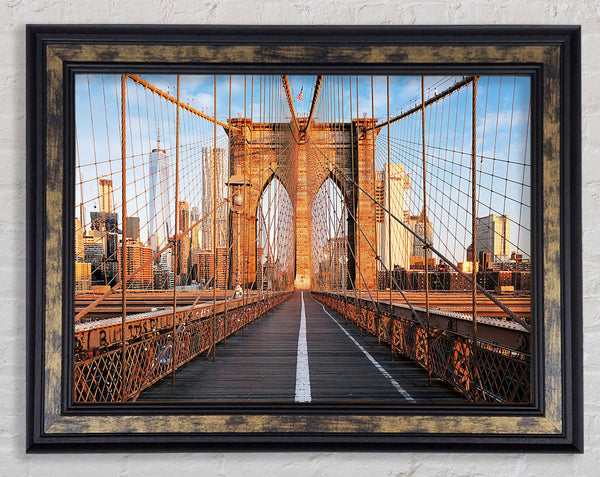 Brooklyn Bridge Structure Framed Print