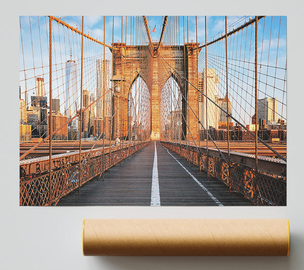 Brooklyn Bridge Structure Poster