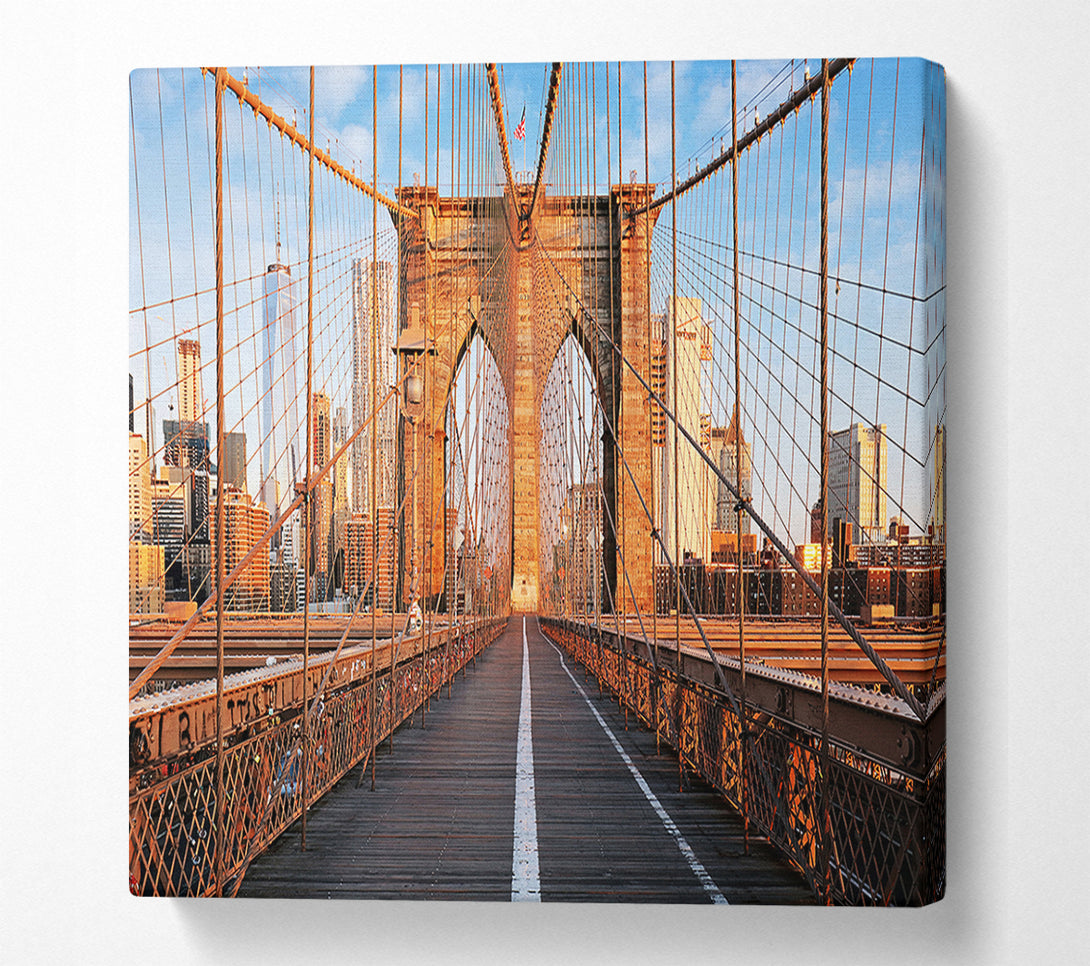  A Canvas Print of Brooklyn Bridge Structure Canvas Wall Art
