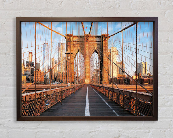 Brooklyn Bridge Structure Framed Print