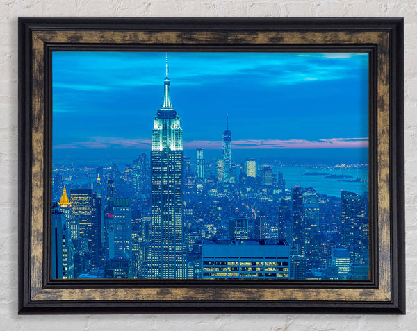 Empire State Building Blues Framed Print