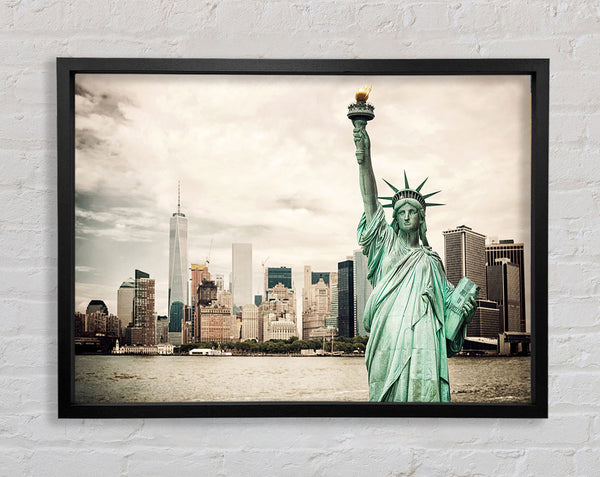 Statue Of Liberty Flame Framed Print