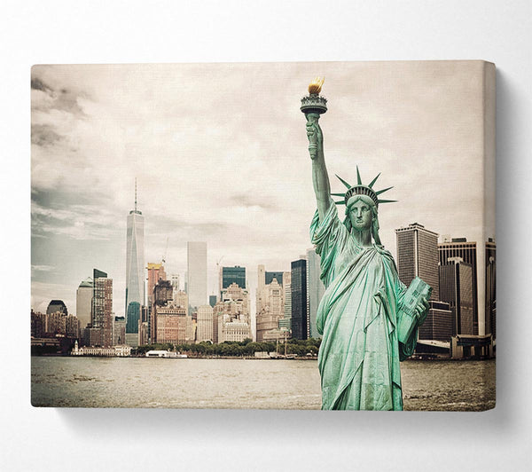 A Canvas Print of Statue Of Liberty Flame Canvas Art