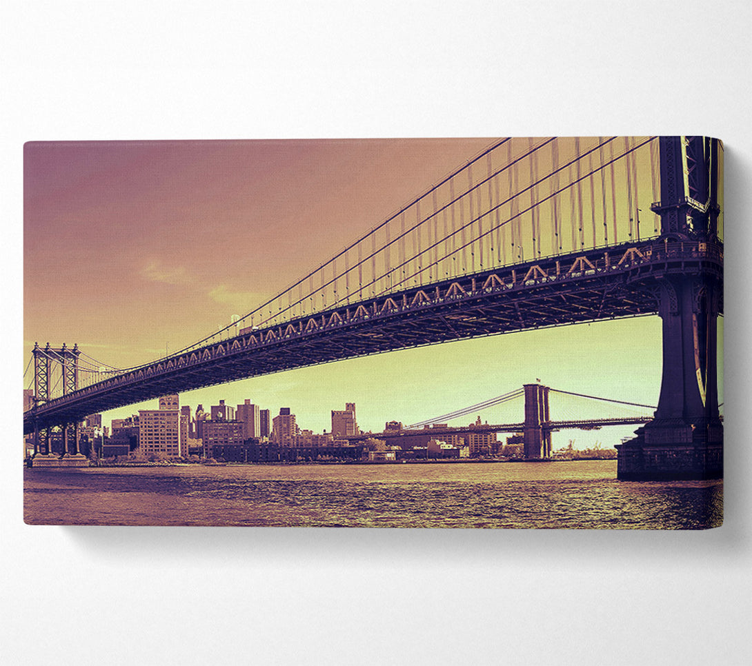  A Canvas Print of Bridges Of NYC Canvas Art